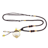 Maxbell Maxbell Glass Locket Necklace Perfume Fragrance Essential Oil Diffuser Yellow
