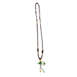 Maxbell Maxbell Glass Locket Necklace Perfume Fragrance Essential Oil Diffuser Green