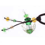 Maxbell Maxbell Glass Locket Necklace Perfume Fragrance Essential Oil Diffuser Green