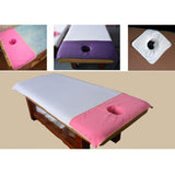 Maxbell Washable Reusable Massage Bed Tattoo Table Sheet Pad With Face Hole White