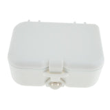 2X Portable Denture Case Built In Mirror Brush Teeth Storage Container Box