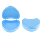Maxbell 2x Mouth Guard Case Orthodontic Retainer Box Denture Storage Container Blue