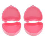 Maxbell 2x Mouth Guard Case Orthodontic Retainer Box Denture Storage Container Pink