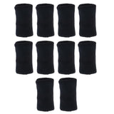Maxbell Maxbell 10 Pieces Sports Elastic Finger Brace Splint Sleeves Support Protector Black