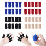 Maxbell Maxbell 10 Pieces Sports Elastic Finger Brace Splint Sleeves Support Protector Black