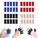 Maxbell Maxbell 10 Pieces Sports Elastic Finger Brace Splint Sleeves Support Protector Black
