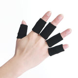 Maxbell Maxbell 10 Pieces Sports Elastic Finger Brace Splint Sleeves Support Protector Black