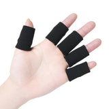 Maxbell Maxbell 10 Pieces Sports Elastic Finger Brace Splint Sleeves Support Protector Black