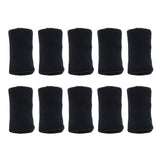 Maxbell Maxbell 10 Pieces Sports Elastic Finger Brace Splint Sleeves Support Protector Black