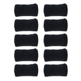 Maxbell Maxbell 10 Pieces Sports Elastic Finger Brace Splint Sleeves Support Protector Black