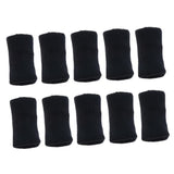 Maxbell Maxbell 10 Pieces Sports Elastic Finger Brace Splint Sleeves Support Protector Black