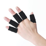 Maxbell Maxbell 10 Pieces Sports Elastic Finger Brace Splint Sleeves Support Protector Black