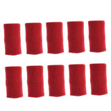 Maxbell Maxbell 10 Pieces Sports Elastic Finger Brace Splint Sleeves Support Protector Red