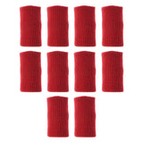 Maxbell Maxbell 10 Pieces Sports Elastic Finger Brace Splint Sleeves Support Protector Red