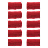 Maxbell Maxbell 10 Pieces Sports Elastic Finger Brace Splint Sleeves Support Protector Red