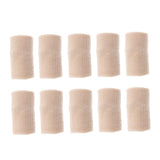 Maxbell Maxbell 10 Pieces Sports Elastic Finger Brace Splint Sleeves Support Protector Beige