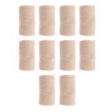 Maxbell Maxbell 10 Pieces Sports Elastic Finger Brace Splint Sleeves Support Protector Beige