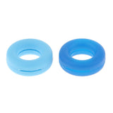 Maxbell Maxbell 2 Pairs Anti Slip Silicone Ear Hooks Holder for Glasses Dark Blue Light Blue