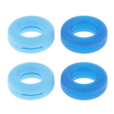 Maxbell Maxbell 2 Pairs Anti Slip Silicone Ear Hooks Holder for Glasses Dark Blue Light Blue