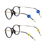 Maxbell Maxbell 2 Pairs Anti Slip Silicone Ear Hooks Holder for Glasses Yellow Dark Blue