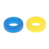 Maxbell Maxbell 2 Pairs Anti Slip Silicone Ear Hooks Holder for Glasses Yellow Dark Blue