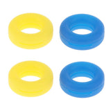 Maxbell Maxbell 2 Pairs Anti Slip Silicone Ear Hooks Holder for Glasses Yellow Dark Blue