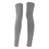 Maxbell Maxbell 1 Pair Women Winter Over Knee Footless Socks Leg Warmer Sleeves  Gray