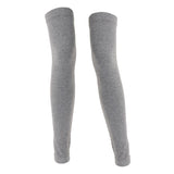 Maxbell Maxbell 1 Pair Women Winter Over Knee Footless Socks Leg Warmer Sleeves  Gray