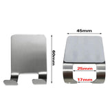 Maxbell Maxbell Stainless Steel Razor Holder Rack Adhesive Shaver Double Hook Hanger Stand