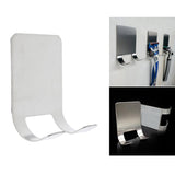 Maxbell Maxbell Stainless Steel Razor Holder Rack Adhesive Shaver Double Hook Hanger Stand