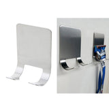 Maxbell Maxbell Stainless Steel Razor Holder Rack Adhesive Shaver Double Hook Hanger Stand