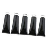 Maxbell Maxbell 5pcs Refillable Empty Tube Cream Lotion Facial Cleanser Bottles Black Silver