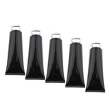 Maxbell Maxbell 5pcs Refillable Empty Tube Cream Lotion Facial Cleanser Bottles Black Silver