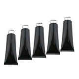 Maxbell Maxbell 5pcs Refillable Empty Tube Cream Lotion Facial Cleanser Bottles Black Silver