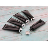 Maxbell Maxbell 5pcs Refillable Empty Tube Cream Lotion Facial Cleanser Bottles Black Silver