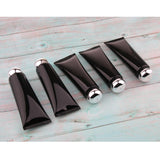 Maxbell Maxbell 5pcs Refillable Empty Tube Cream Lotion Facial Cleanser Bottles Black Silver
