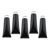 Maxbell Maxbell 5pcs Refillable Empty Tube Cream Lotion Facial Cleanser Bottles Black Silver