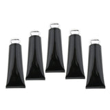 Maxbell Maxbell 5pcs Refillable Empty Tube Cream Lotion Facial Cleanser Bottles Black Silver