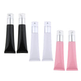 Maxbell Maxbell 2 Pieces Refillable Empty Pump Bottle Makeup Cream Foundation Tube Black