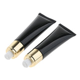 Maxbell Maxbell 2 Pieces Plastic Squeeze Bottle Empty Makeup Liquid Foundation Pump Tube