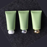 Maxbell Maxbell 5 Pieces Empty Tube Bottles for Cream Lotion Facial Cleanser Green Gold