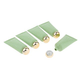 Maxbell Maxbell 5 Pieces Empty Tube Bottles for Cream Lotion Facial Cleanser Green Gold