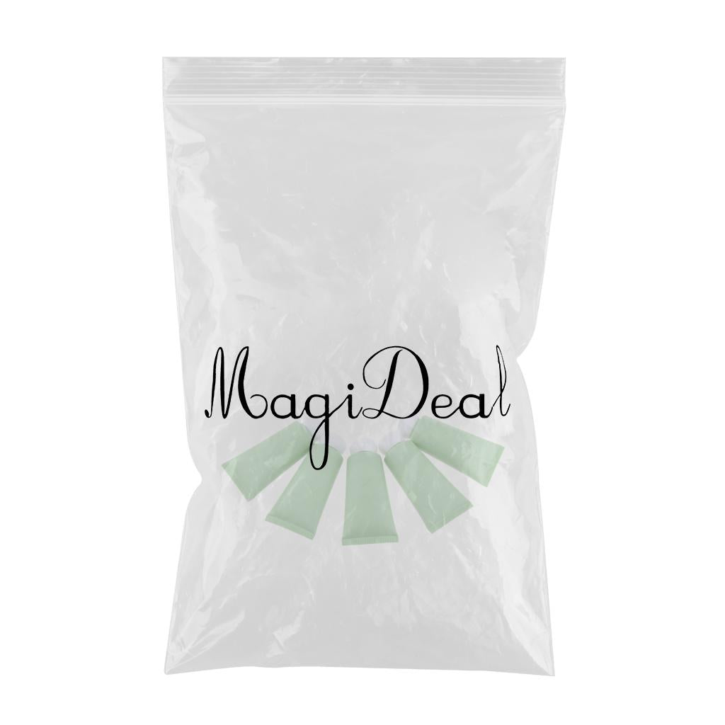 Maxbell Maxbell 5 Pieces Empty Tube Bottles for Cream Lotion Facial Cleanser Green White