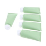 Maxbell Maxbell 5 Pieces Empty Tube Bottles for Cream Lotion Facial Cleanser Green White