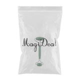 Maxbell Maxbell Jade Stone Facial Massage Double Roller Face Neck Massager Green Silver