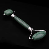 Maxbell Maxbell Jade Stone Facial Massage Double Roller Face Neck Massager Green Silver