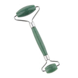 Maxbell Maxbell Jade Stone Facial Massage Double Roller Face Neck Massager Green Silver