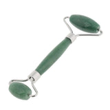 Maxbell Maxbell Jade Stone Facial Massage Double Roller Face Neck Massager Green Silver