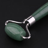 Maxbell Maxbell Jade Stone Facial Massage Double Roller Face Neck Massager Green Silver