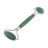Maxbell Maxbell Jade Stone Facial Massage Double Roller Face Neck Massager Green Silver